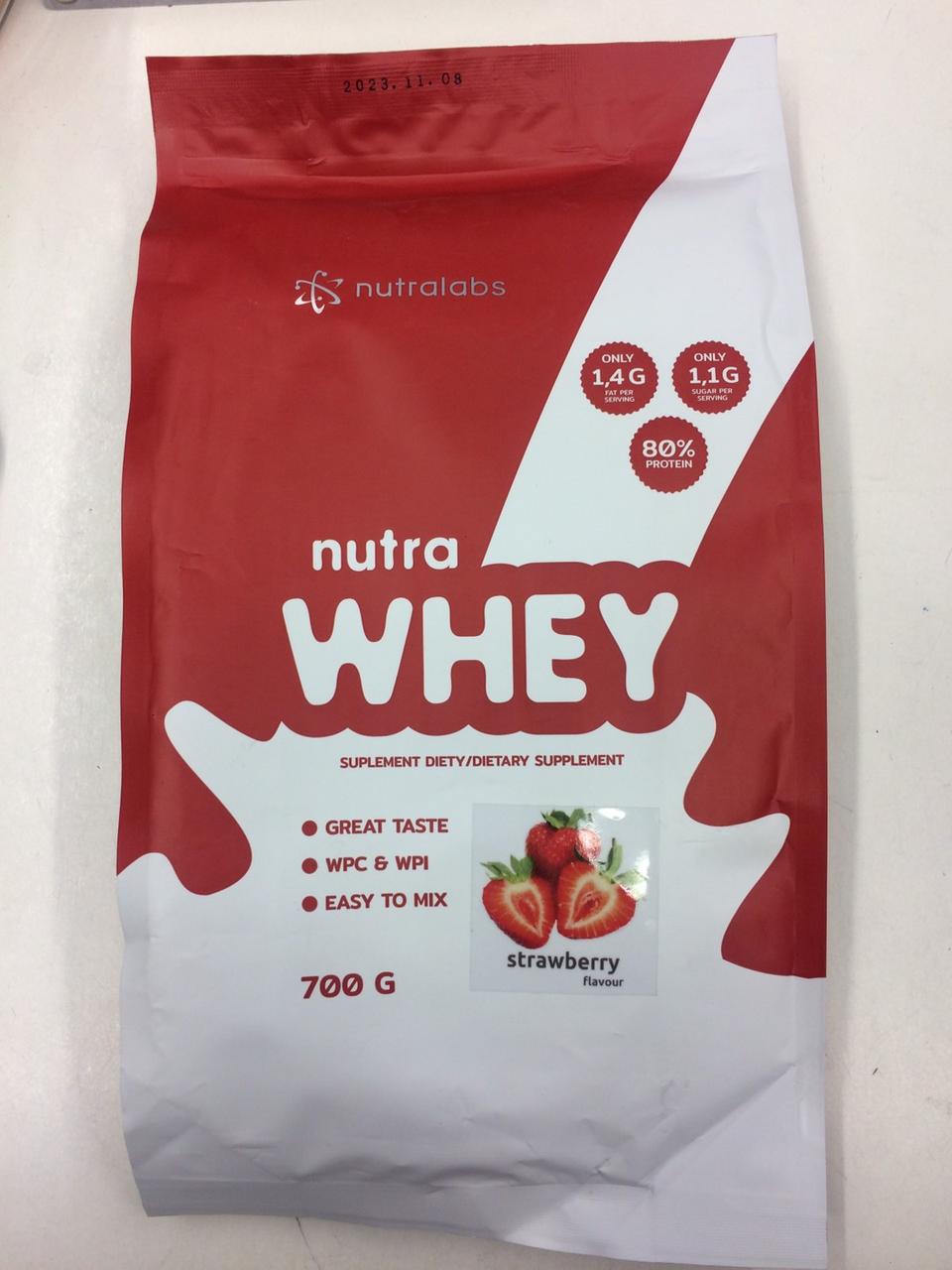 Протеїн Комплексний протеїн Nutralabs Nutra Whey 700 грам Strawberry