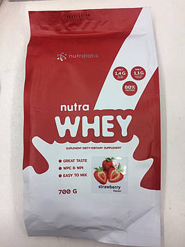 Протеїн - Комплексний протеїн - Nutralabs Nutra Whey 700 g Strawberry