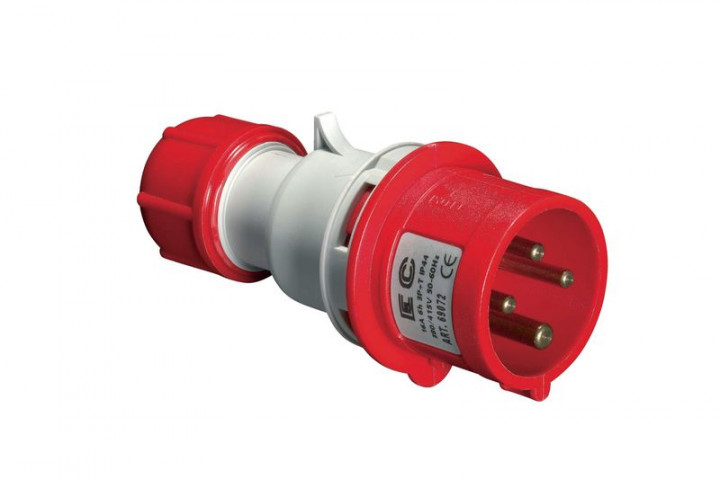 Вилка кабельна EC69078, IP44 (32A, 415V, 3P+N+PE) Elettrocanali, фото 1