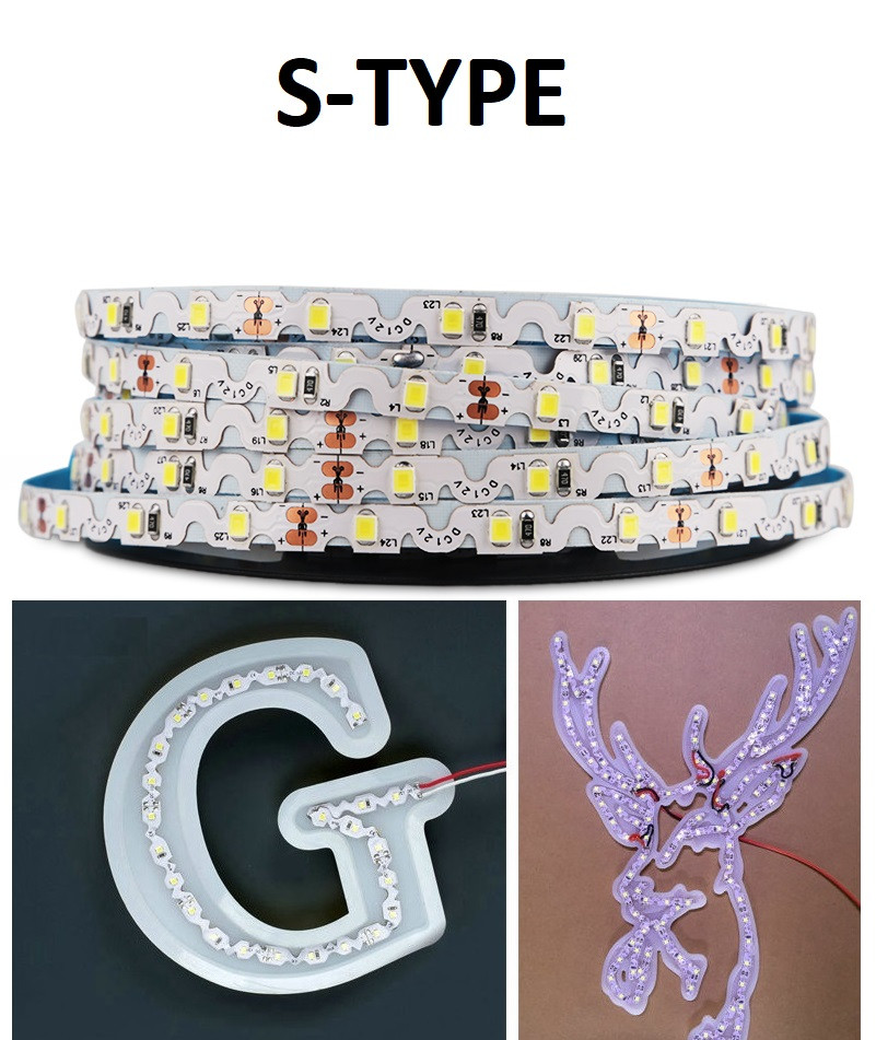 Світлодіодна стрічка LEDTech smd 2835 60led/м S-Type 12v ip20 білий преміум на синьому термоскотчі