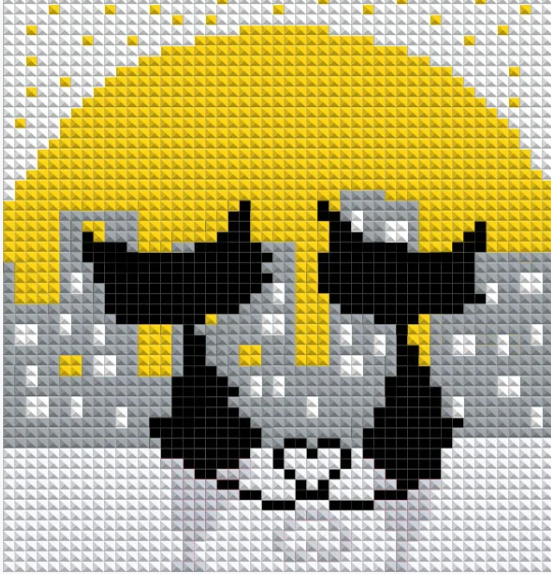 Алмазна вишивка АВ 5043 Коти (повна зашивання)