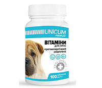 Витамины Уникум премиум UNICUM premium для собак противоаллергический комплекс 100 таблеток 100г