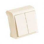 Вимикач двоклавішний Viko Vera (крем)