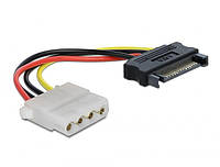 Кабель живлення внутрішній MoleX-SATA 15p F/M Delock(70.06.0115) 0.12m AWG18