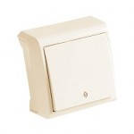 Вимикач одноклавішний прохідний Viko Vera (крем)