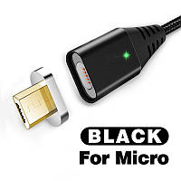 Магнітний кабель для заряджання USB - Micro USB / мікро ЮСБ шнур зарядний провід для телефону смартфона WA72B