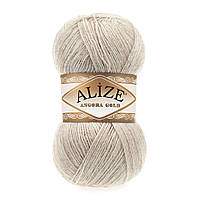 Пряжа Alize Angora gold 152 беж меланж (Ализе Алізе Ангора Голд) пряжа с мохером