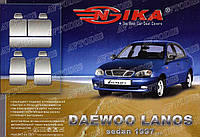Авточехлы Daewoo Lanos 1997- (синий) Nika