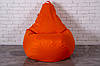 Крісло мішок груша пуфік XL (120х75) Жовтогаряче, фото 6