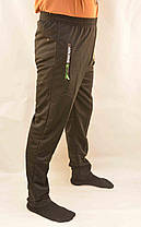 Брюки мужские спортивные зауженные с молниями на карманах Ao longcom Черный цвет, фото 2