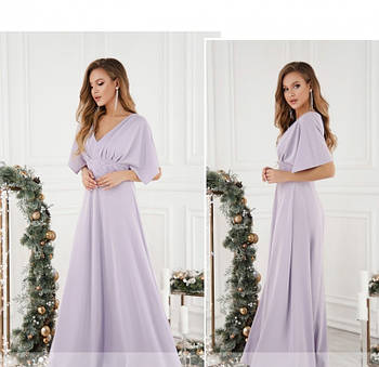 / Розмір 42-44 / Жіноче святкове жіночне плаття в грецькому стилі 503-1-Ліловий