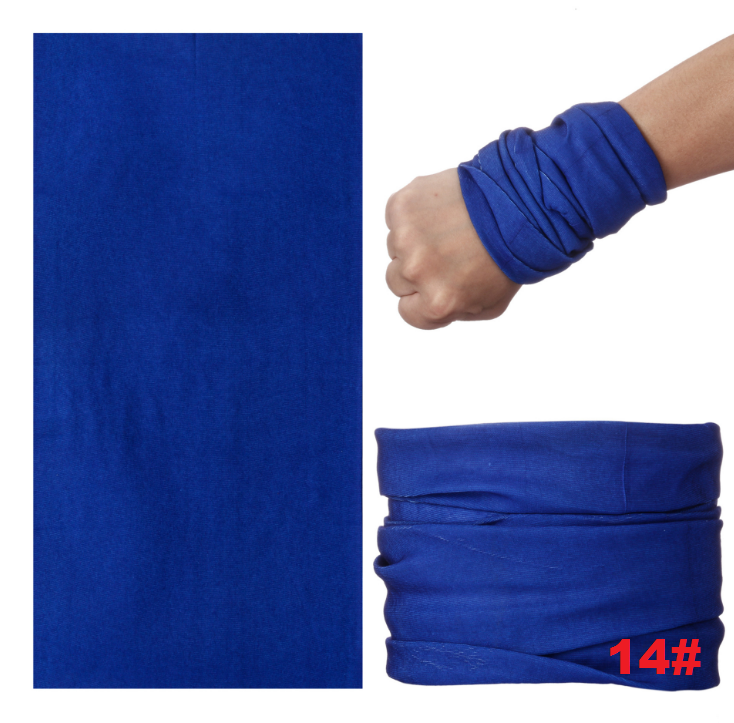 Бафф однотонний синій. Багатофункціональний безшовний шарф бандана літній баф для лиця. Принт_14#