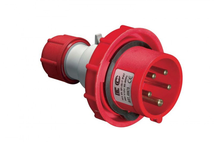 Вилка кабельна EC69370, IP67 (63A, 415V, 3P+PE) Elettrocanali, фото 1