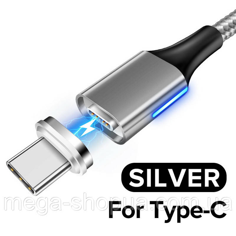 Магнітний кабель для швидкої зарядки, передачі даних USB Type-C зарядний провід для телефону смартфона ZD1S