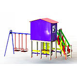 Ігровий вуличний будиночок майданчик "Халабуда" зі спіральною гіркою, фото 3