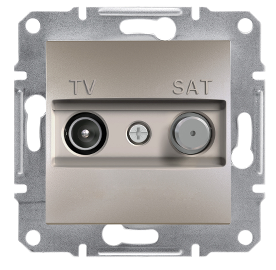 Телевізійна розетка TV/SAT 1дБ бронза кінцева Asfora EPH3400169