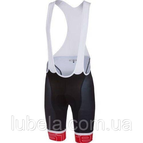 Трико (S) Castelli Volo Bib Shorts черно-красное мужское тренировочное - фото 1 - id-p1112440761