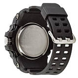 Цифровий наручний годинник з подвійним часом Skmei 1283 Black-Red, фото 2