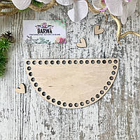 Дерев'яне дно для кошика ПОЛУКРУГ 20*10,5см
