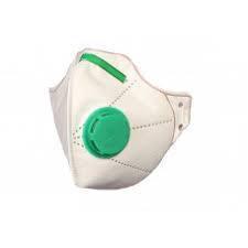 Респіратор Мікрон із клапаном зелений, фото 1