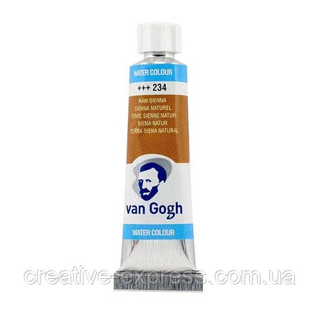 Фарба акварельна Van Gogh (234), Сієна натуральна, туба 10 мл, Royal Talens, фото 1