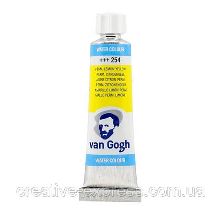 Фарба акварельна Van Gogh (254), Перм. лимонний світлий, туба 10 мл, Royal Talens, фото 1