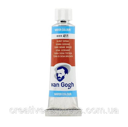 Фарба акварельна Van Gogh (411), Сієна палена, туба 10 мл, Royal Talens, фото 1