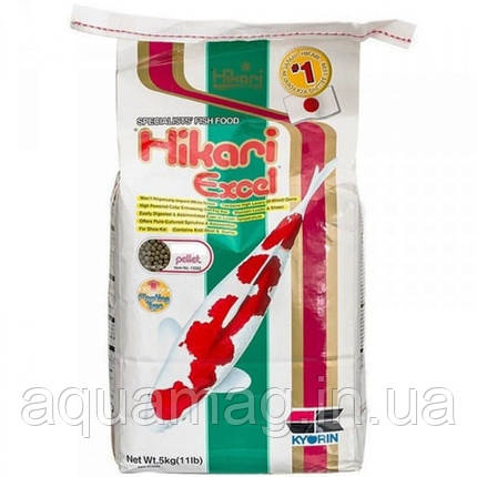 Корм для коропів кой Hikari Excel 5 kg (посилення забарвлення, швидкий ріст, корм для ставкових риб), фото 1