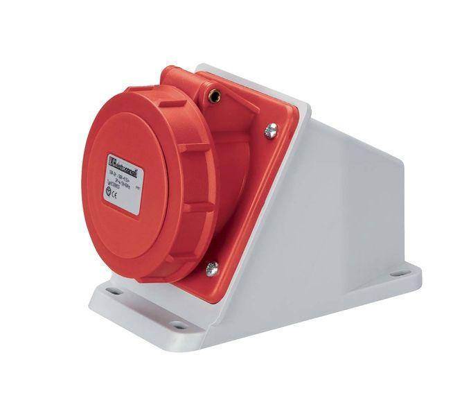 Розетка настінна EC690551, IP67 (16A, 415V, 3P+N+PE) Elettrocanali (похила)