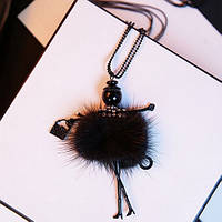 Кулони "Лялечки з хутром" різні кольори