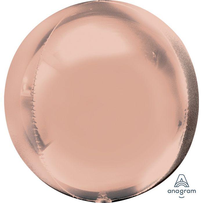Фольгована куля 3d сфера А 16" Rose Gold Orbz