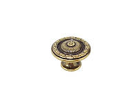 Ручка кнопка классика URB-25-11 античное золото с патиной
