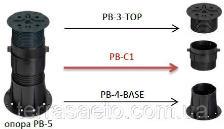 BP-3-TOP. Вершина опори BP-3, поліпропілен, Buzon, Бельгія