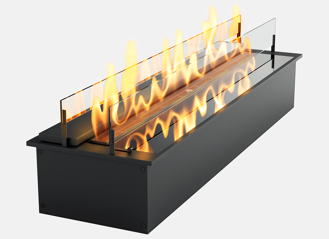 Паливний блок для біокаміна Slider glass 1000 GlossFire (slider-glass-1000)