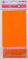 Набор оранжевых заготовок для открыток 10см*20см 230г/м2 5шт. код: 952294