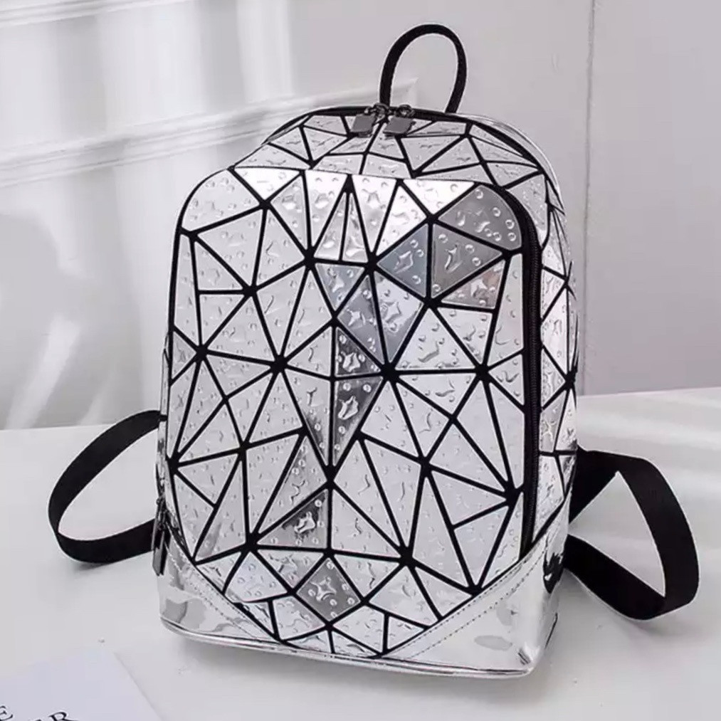 Яскравий жіночий рюкзак 20 л геометричний з краплями води — Бао Баом Аміна