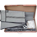 Тканинна шафа органайзер HCX-8890 на 2 секції сірий для зберігання речей одягу іграшок білизни, фото 6