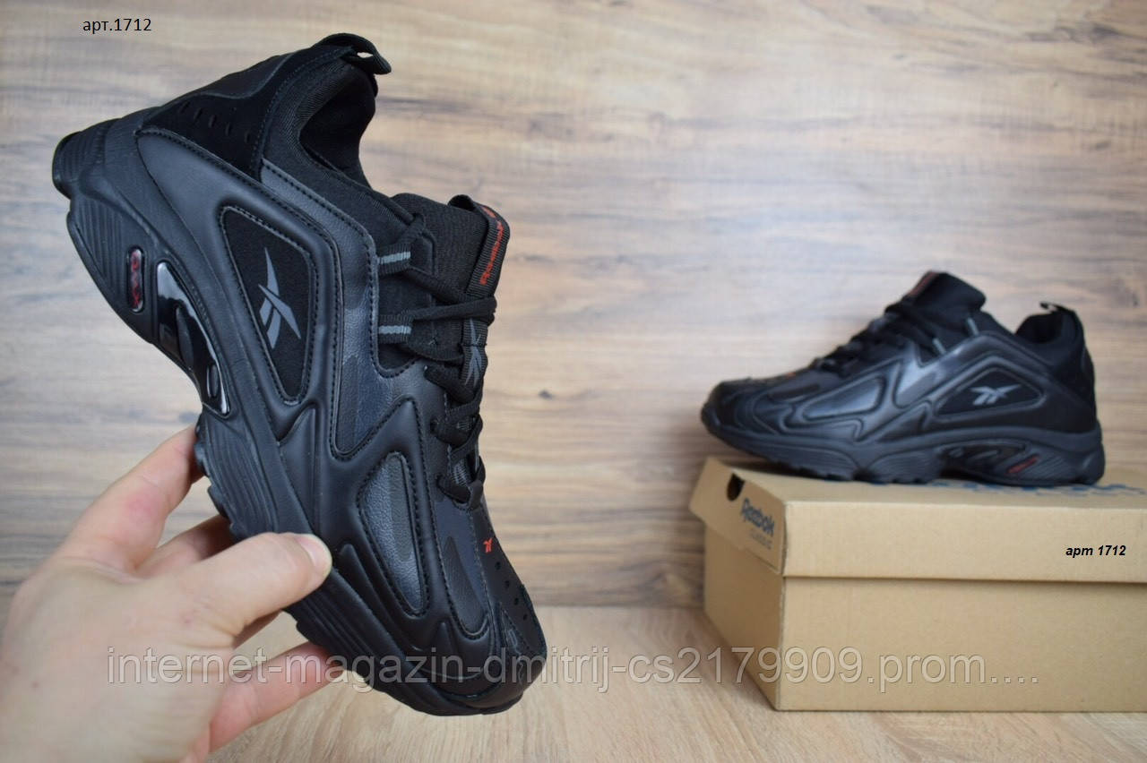 Чоловічі кросівки в стилі Reebok DMX чорні
