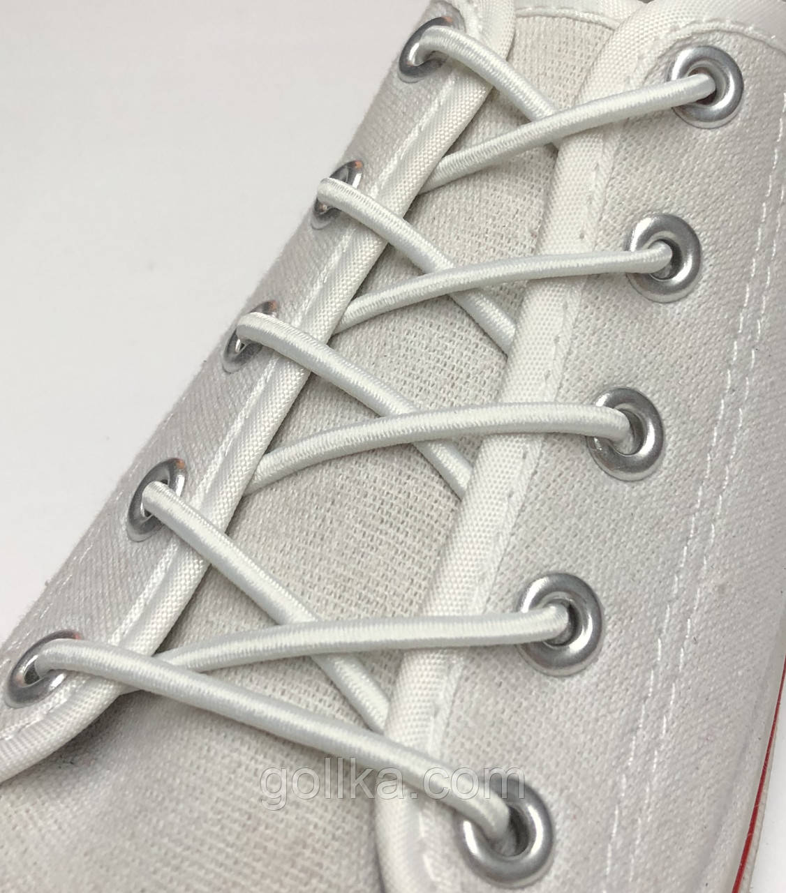 Гумовий Шнурок круглий білий 70см (Товщина 3 мм), фото 1