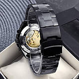 Чоловічий годинник Forsining 8130 Black-Gold-Black, фото 2