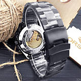 Чоловічий годинник Forsining 8130 Black-Gold-Black, фото 6