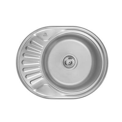Мийка для кухні з харчової нержавіючої сталі AISI 201 WAL-D5745-18-08V