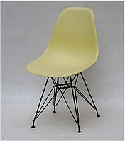 Стул Nik BK-ML желтый 15 на черных металлических ножках, дизайн Charles & Ray Eames DSR Eiffel Leg, код 9396