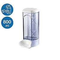 Диспенсер локтевой дозатор жидкого мыла 800 мл ACQUALBA пластиковый прозрачный настенный ударопрочный
