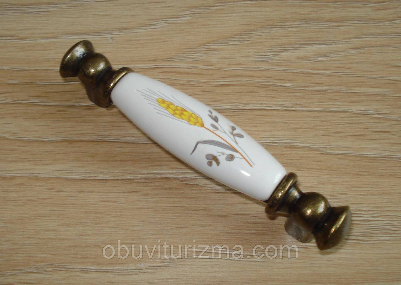 Ручка керамика D-303 колосок 96мм, фото 1