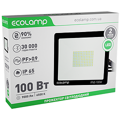 Світлодіодний прожектор ECOLAMP 100W 9000lm 6500K IP65