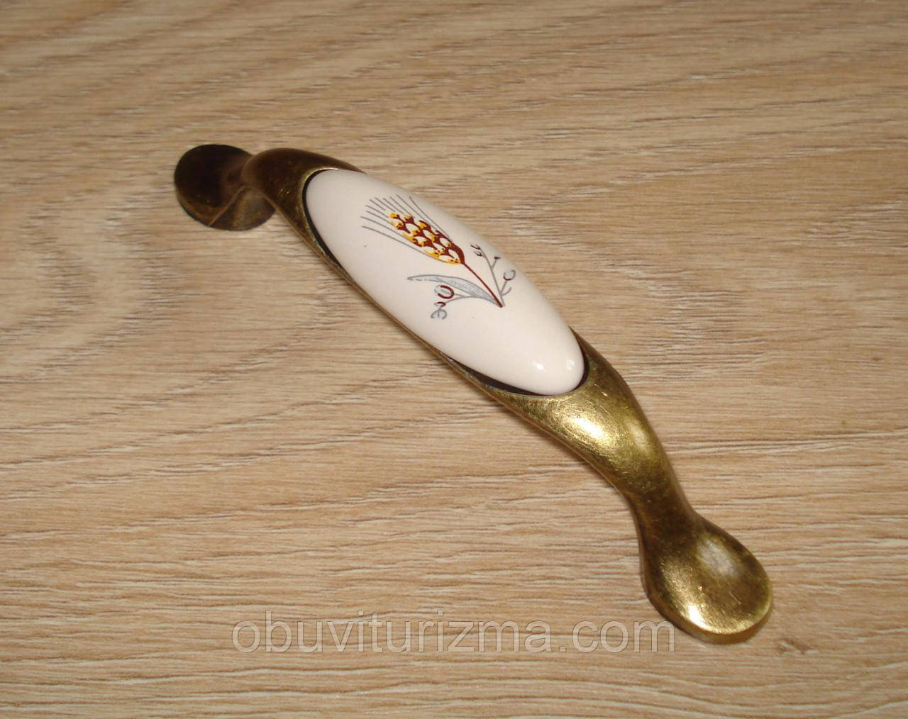 Меблева ручка  кераміка Econom UP19- 0096-G00AB MLK-5, фото 1