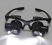 Лупа-очки бинокулярные 9892G8KX ( 2.5X / 4X / 6X / 8X / 10X / 15X / 20X / 25X ) c LED подсветкой