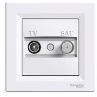 TV-SAT розетка прохідна (8 dB) Asfora білий, EPH3400321