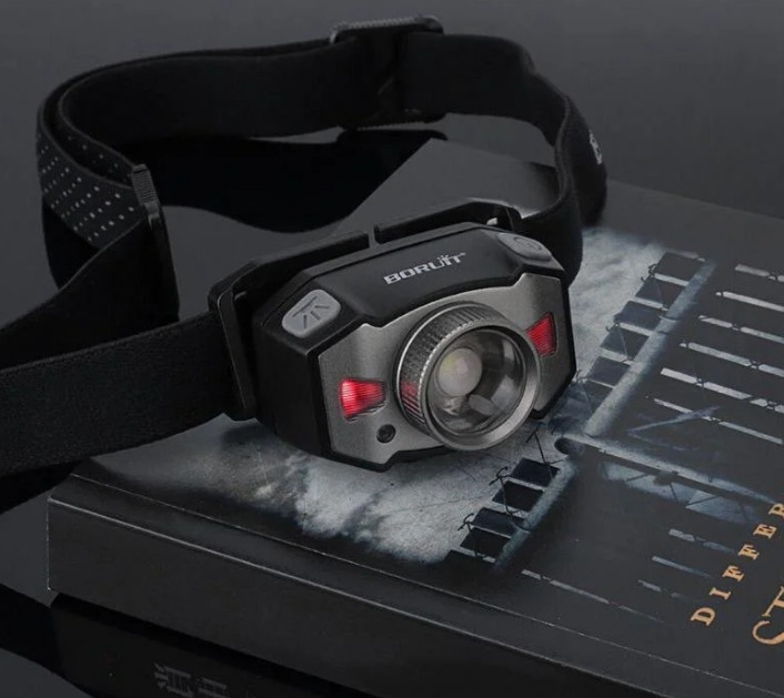 Налобний ліхтар Boruit B33 ліхтарик XP-G2 + 2*3030 червоне світло